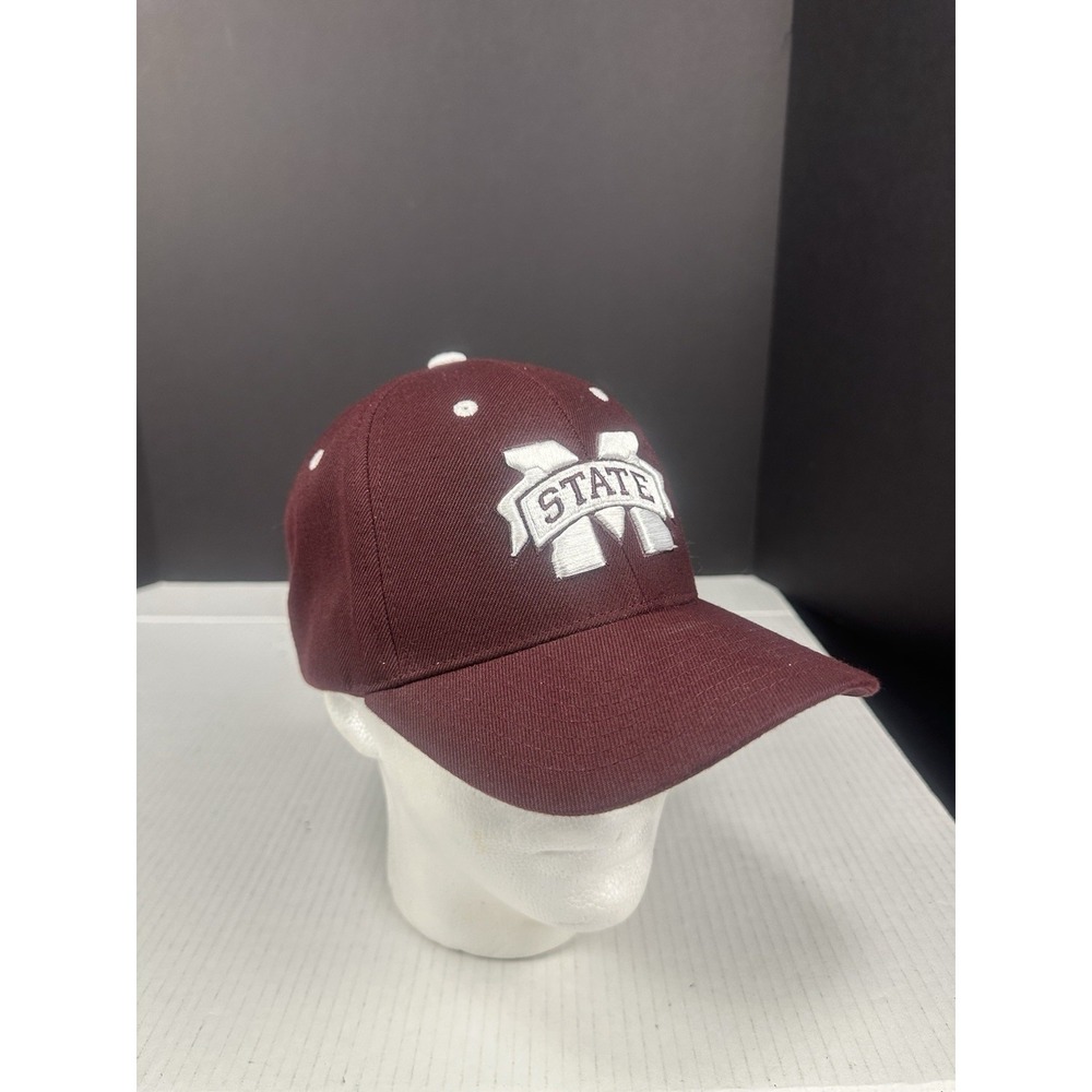 Mississippi State Bulldogs Zephyr Strap Back hat baseball cap Burgundy red‎ NCAA